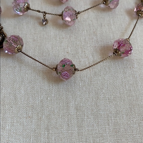 Betsey Johnson layered flower bead necklace - Picture 3 of 4